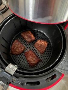 Healthy kitchen appliances - air fry beef steak