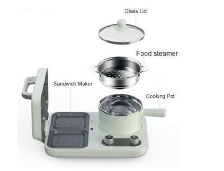 Multi function kitchen appliance- 2-in-1 breakfast maker