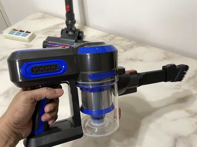 Why Is a Cordless Vacuum Better - stick vacuum motor housing and dust collector