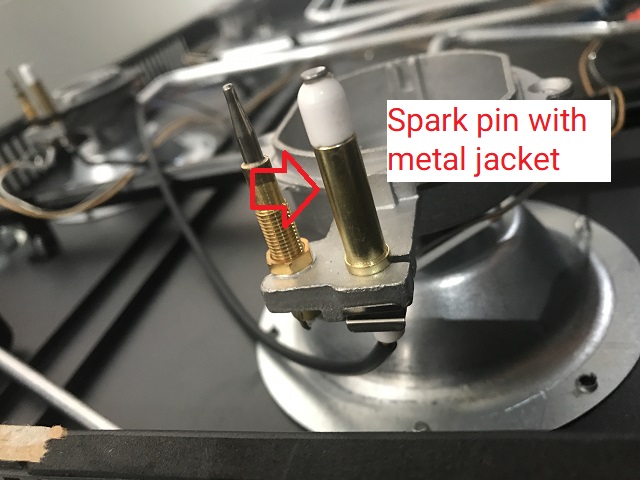 Does a Gas Hob need Electricity - Spark pin with metal jacket