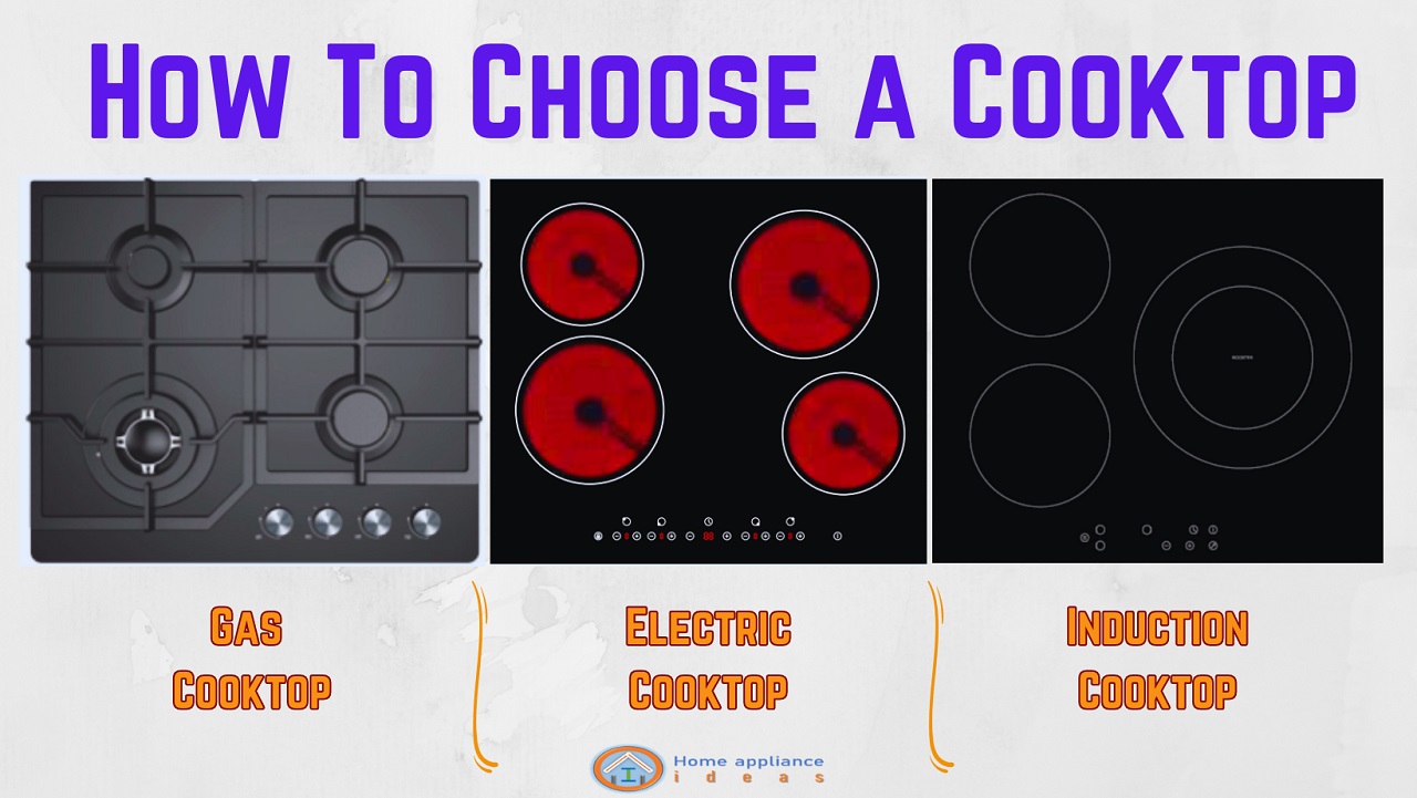 Image of a Gas, Electric, and Induction Cooktops