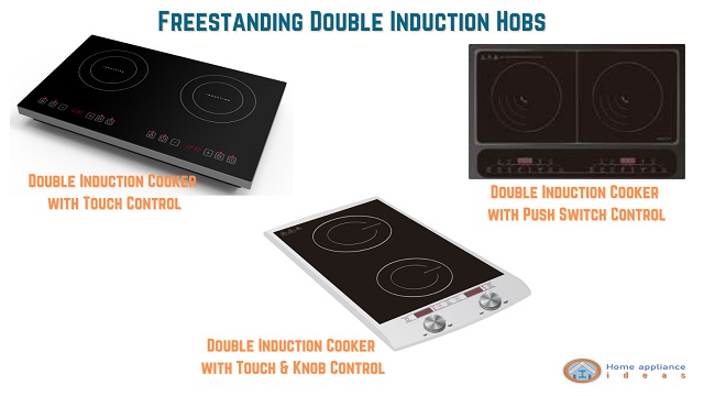 Three kinds of freestanding double induction hobs