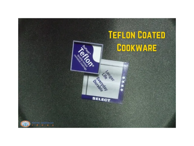Teflon coating sticker attached to a black surface