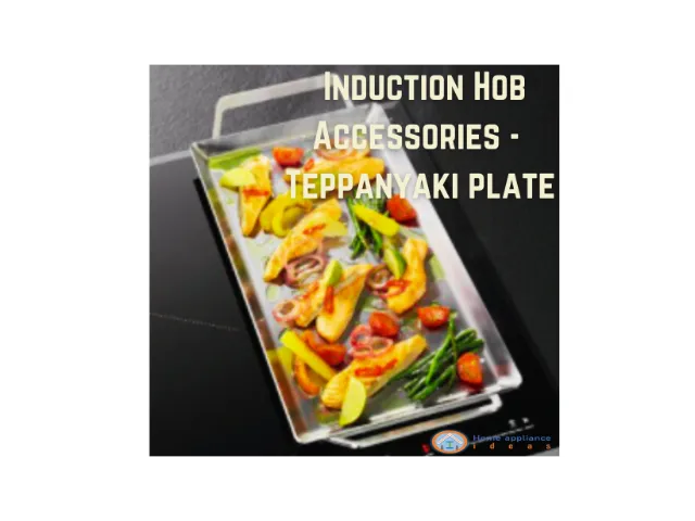 Picture of Teppanyaki plate on top of induction cooktop with different vegetables being grilled